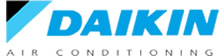 Daikin Air Conditioning logo in blue and white
