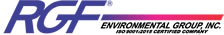 RGF Environmental Group Inc. logo with gradient stripe