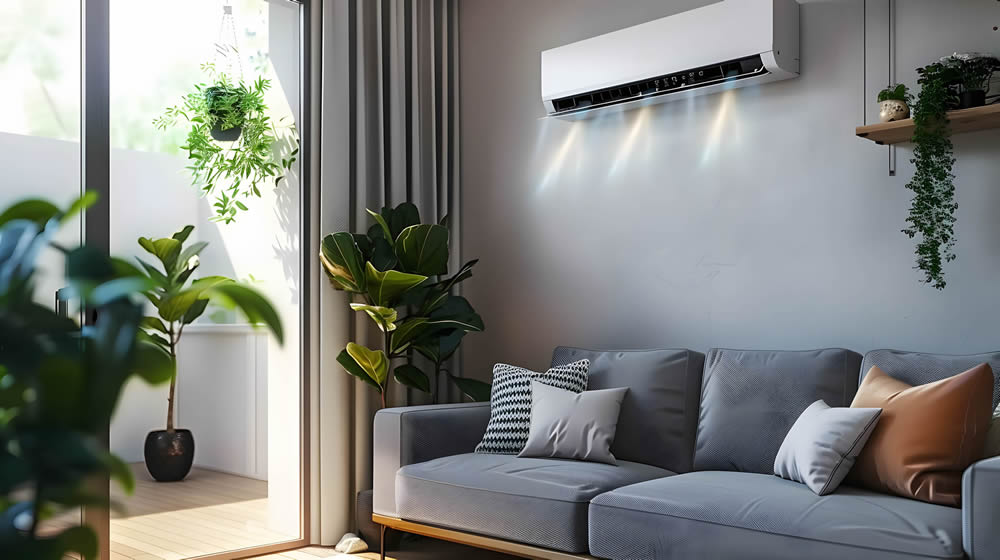 Ductless Wall Unit Inside Home